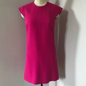 Saint Laurent Paris Hot Pink Cap Sleeve Dress Size 2
